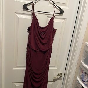 Elegant Burgundy Dress